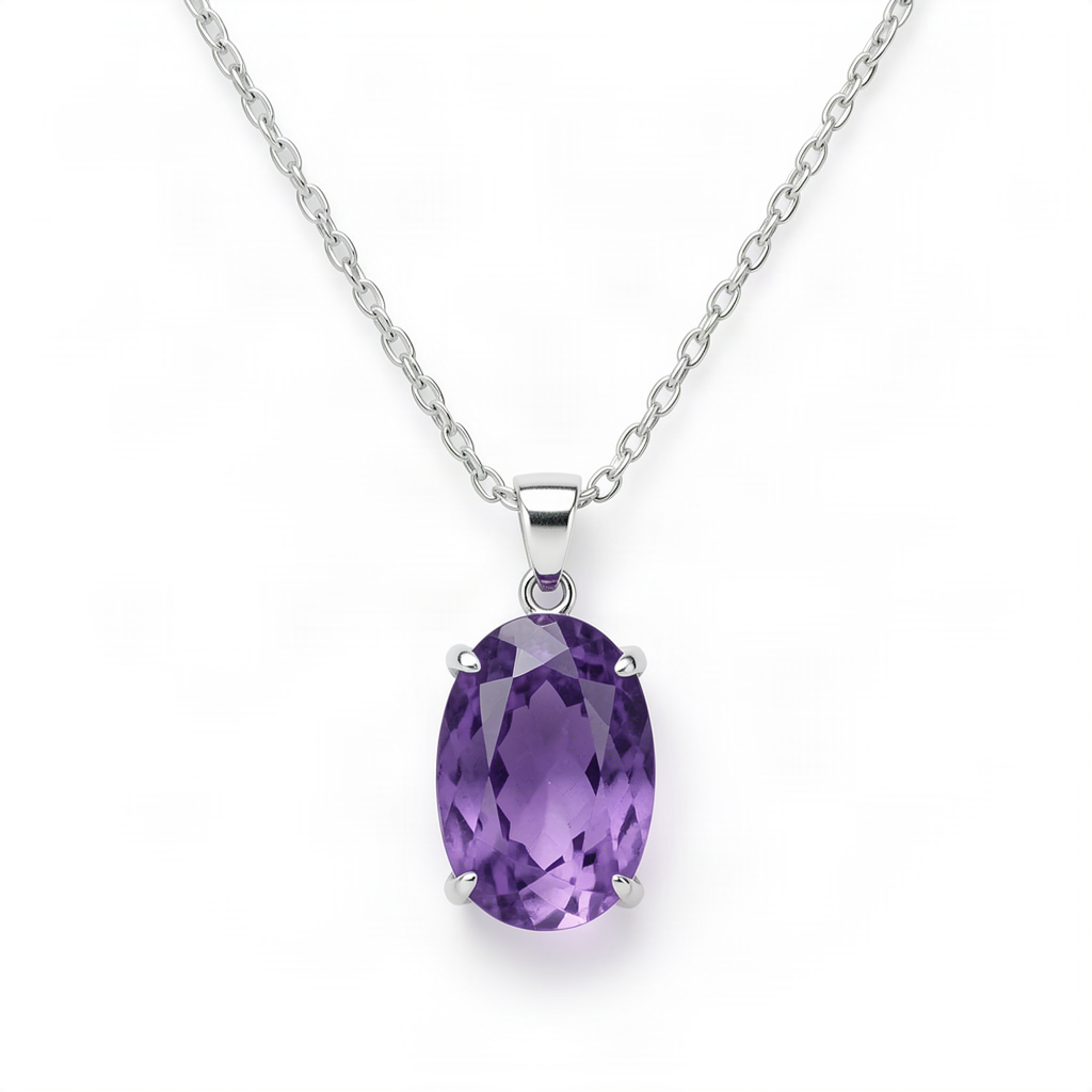 Amethyst pendant necklace